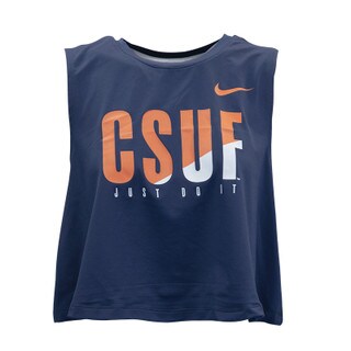 NIKE CSUF Just Do It Crop - Navy